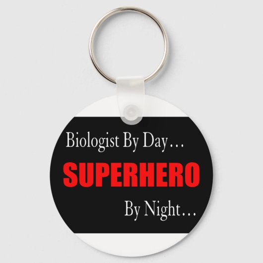 Porte-clés Biologiste superhero (Recto)