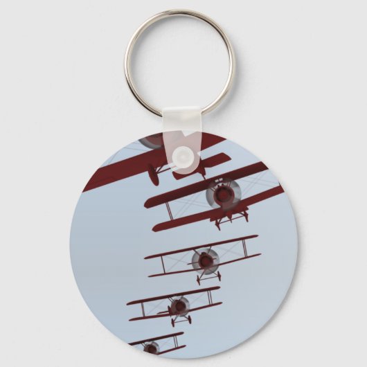 Porte-clés Biplane rétro (Recto)