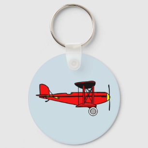 Porte-clés Biplane rouge