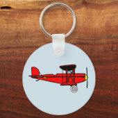 Porte-clés Biplane rouge (Recto)