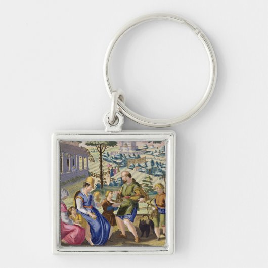 Porte-clés Birdcatchers vendant les oiseaux morts, plaquent (Devant)