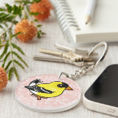 Porte-clés Birdorable American Goldfinch (Devant droit)