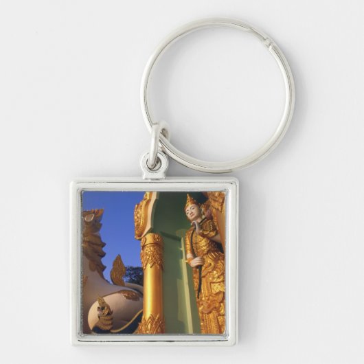 Porte-clés Birmanie (Myanmar), Rangoon (Yangon) Temple (Devant)