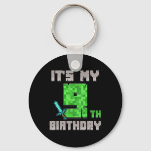 Porte-clés Birthday Boy Shirt C'est mon 9e anniversaire Gamer