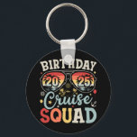 Porte-clés Birthday Cruise Squad 2025 Family Matching Circle<br><div class="desc">Anniversaire Croisière Squad 2025 Groupe de vacances Famille Correspondance Design Cadeau Cercle Porte - clé Classic Collection.</div>