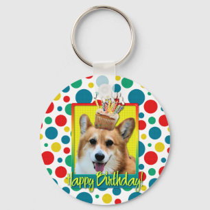 Porte-clés Birthday Cupcake - Corgi - Owen