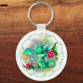 Porte-clés Birthstone May Emerald Dragon Porte - clé (Recto)