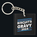 Porte-clés Biscuits et Gravy 2024 élection présidentielle<br><div class="desc">Biscuits et Gravy 2024 Funny Presidential Election Party</div>
