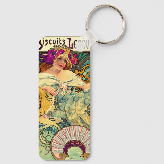 Porte-clés Biscuits Lefevre-Utile par Alphonse Mucha (1896) (Verso)