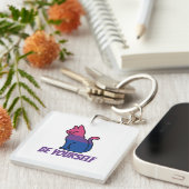 Porte-clés Bisexual Pride Chat - Soyez vous-même (Devant Droit)