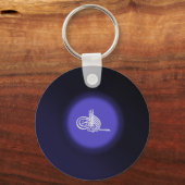 Porte-clés Bismillah - Au nom d'Allah calligraphie bleue (Recto)