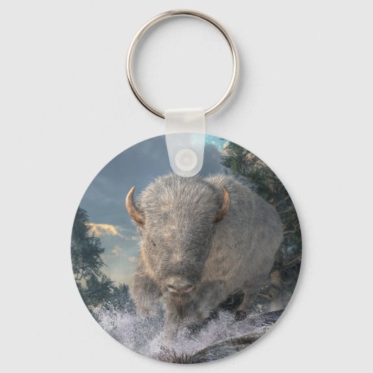 Porte-clés Bison blanc (Recto)