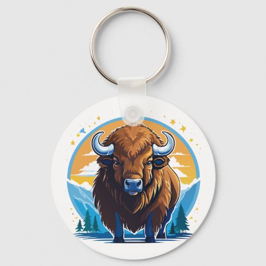 Porte-clés bison d'Amérique (Recto)
