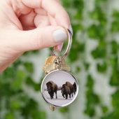 Porte-clés Bison en hiver (main)