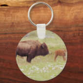 Porte-clés Bison et veau à Yellowstone (Recto)