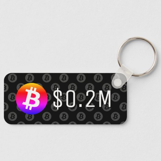 Porte-clés Bitcoin 0,2 M$ (200 K$) Un Million (Recto)