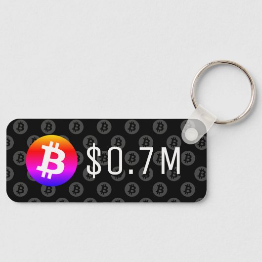 Porte-clés Bitcoin 0,7 M$ (700 K$) Un Million (Recto)