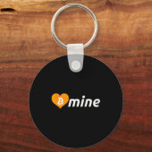 Porte-clés Bitcoin B Mine Cryptomonnaie Saint-Valentin Btc (Recto)