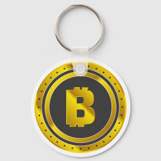 Porte-clés Bitcoin doré (Recto)