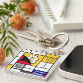 Porte-clés Bitcoin élégant - Btc crypto (Devant Droit)