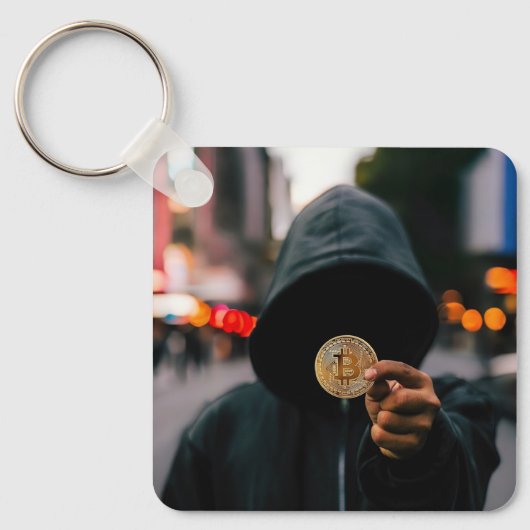 Porte-clés Bitcoin QR Code personnalisé (Recto)