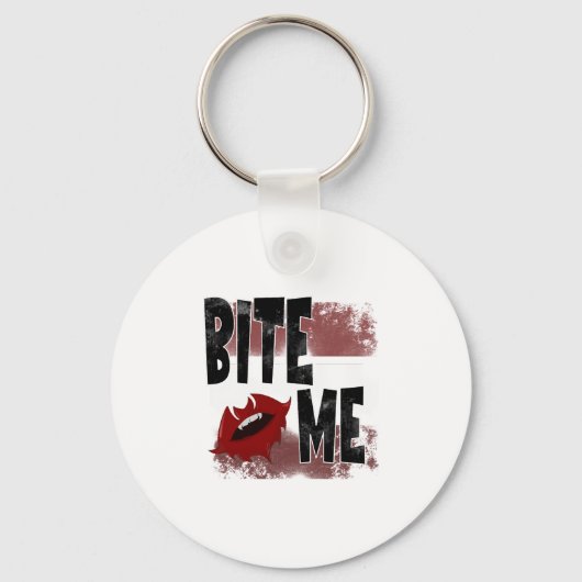 Porte-clés Bite me - Citation Cool - Halloween - Bat (Recto)