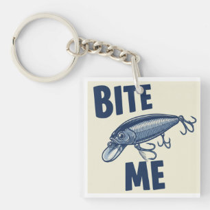 Porte-clés Bite Me Fishing Lure Acrylique Porte - clé