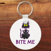 Porte-clés Bite-Moi ! Conception de cadeaux de chat (Recto)