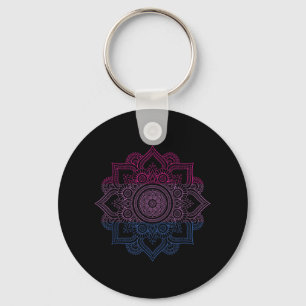 Porte-clés Biual Lgbt Mandala Bi Pride Biualité Lgbt Support