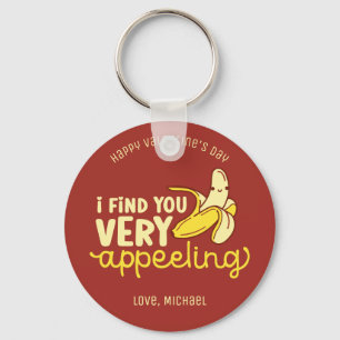 Porte-clés Bizarre appétissante Banana Pun mignon Saint-Valen
