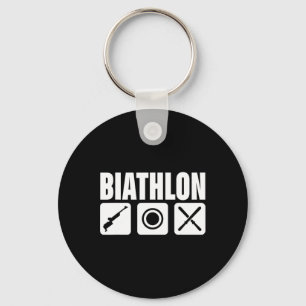 Porte-clés Bizarre Biathlon Biathlète Cible Sport Tir Sk
