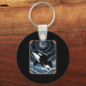 Porte-clés Bizarre D'Orca Sur Une Carte Tarot Nig (Recto)