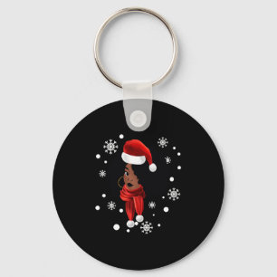Porte-clés Black African American Père Noël Vêtements Mel de 