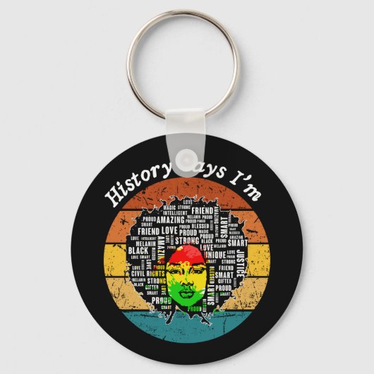 Porte-clés Black Afro Woman (Recto)