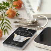 Porte-clés Black and Silver Memorial Angel Ailes Ajouter une  (Devant droit)