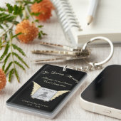 Porte-clés Black and Silver Memorial Angel Ailes Ajouter une  (Devant droit)