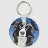 Porte-clés Black and White Collie (Verso)