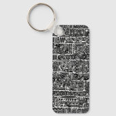 Porte-clés Black And White Geometric Art 2 (Recto)