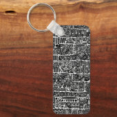 Porte-clés Black And White Geometric Art 2 (Recto)