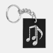 Porte-clés Black and White Music Notes (Devant gauche)
