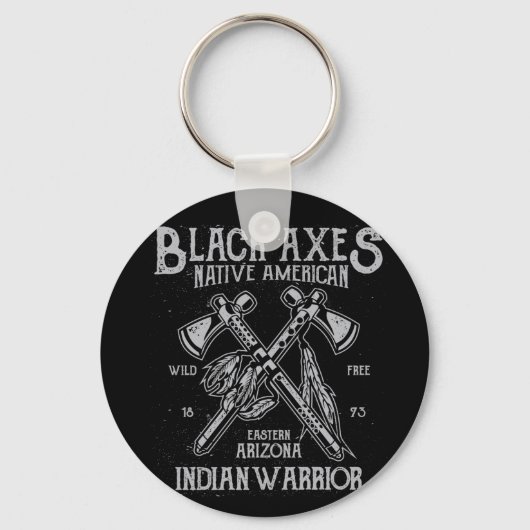 Porte-clés Black Axes Amérindiens Guerrier indien Arizona (Recto)