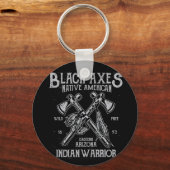 Porte-clés Black Axes Amérindiens Guerrier indien Arizona (Recto)