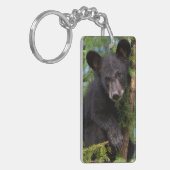 Porte-clés Black Bear Cub Jouer dans les arbres (Devant gauche)