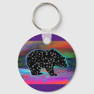 Porte-clés Black Bear Spirit Northern Light Coloris