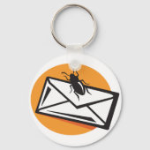 Porte-clés Black Beetle Insect on Envelope (Verso)