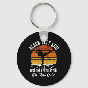 Porte-clés Black Belt Girl Karate Black Belt Promotion Black
