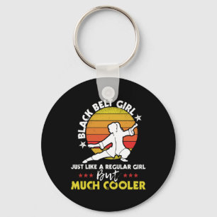 Porte-clés Black Belt Girl - Karate Taekwondo Martial Mixte A