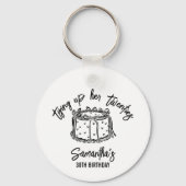 Porte-clés Black Bow Tying Up Her Twenties 30th Birthday (Verso)