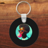 Porte-clés Black Boy Joy Bubble Gum Fun African Melanin Princ (Recto)