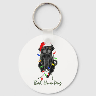 Porte-clés Black Carlin Chien Bah Humpug Funny Noël
